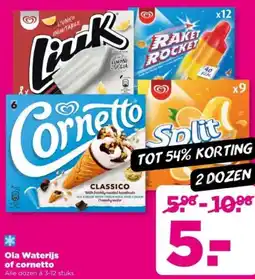 PLUS Ola Waterijs of cornetto aanbieding