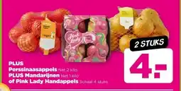 PLUS PLUS Perssinaasappels, PLUS Mandarijnen of Pink Lady Handappels aanbieding