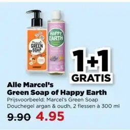 PLUS Alle Marcel's Green Soap of Happy Earth aanbieding