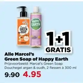 PLUS Alle Marcel's Green Soap of Happy Earth aanbieding