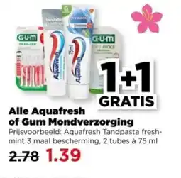 PLUS Alle Aquafresh of Gum Mondverzorging aanbieding