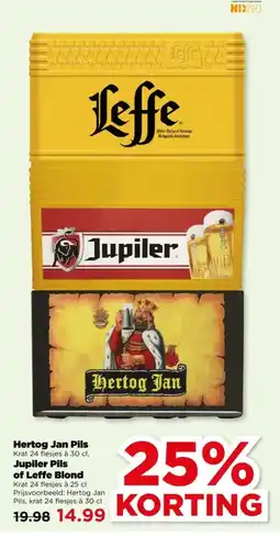 PLUS Hertog Jan Pils , Jupiler Pils of Leffe Blond aanbieding