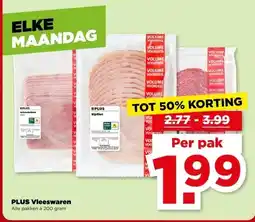 PLUS PLUS Vleeswaren aanbieding