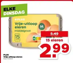 PLUS PLUS Vrije uitloop eieren aanbieding