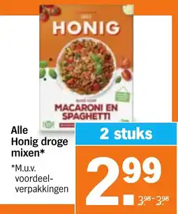 Albert Heijn Alle Honig droge mixen aanbieding