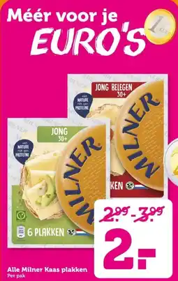 Coop Alle Milner Kaas plakken aanbieding