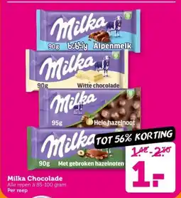 Coop Milka Chocolade aanbieding