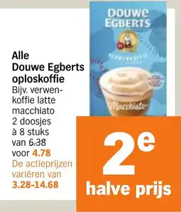 Albert Heijn Alle Douwe Egberts oploskoffie aanbieding