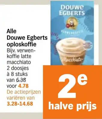 Albert Heijn Alle Douwe Egberts oploskoffie aanbieding