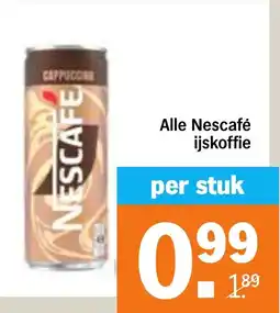 Albert Heijn Alle Nescafé ijskoffie aanbieding