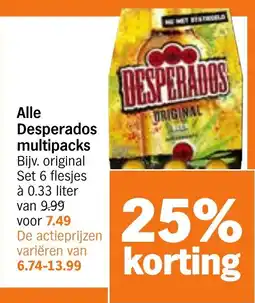 Albert Heijn Alle Desperados multipacks aanbieding