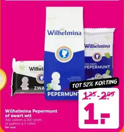 Coop Wilhelmina Pepermunt of zwart wit aanbieding