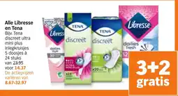 Albert Heijn Alle Libresse en Tena aanbieding