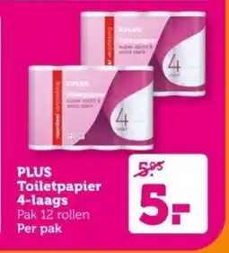 Coop Plus toiletpapier 4 laags aanbieding