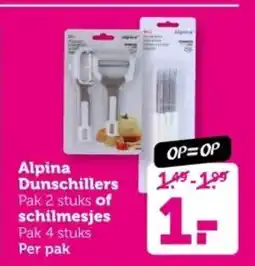 Coop Alpina Dunschillers of schilmesjes aanbieding