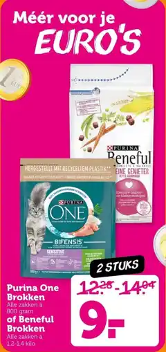Coop Purina One Brokken of Beneful Brokken aanbieding