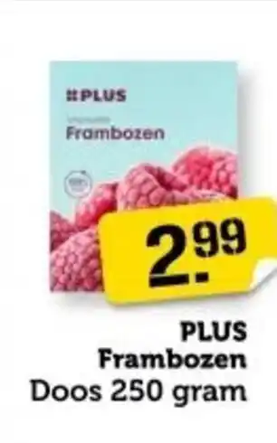 Coop Plus frambozen aanbieding