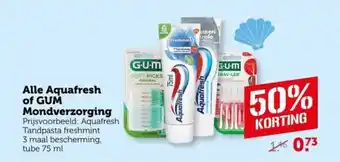 Coop Alle aquafresh of gum mondverzorging aanbieding