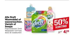 Coop Alle Dreft Wasmiddel of wasverzachter, Vanish of Seepje aanbieding