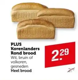 Coop Plus korenlanders rond brood aanbieding
