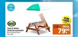 Albert Heijn axi Zand & Water picknick-speeltafel aanbieding
