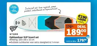 Albert Heijn STORM Opblaasbaar SUP board set aanbieding
