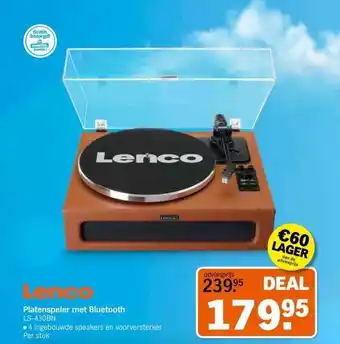 Albert Heijn Lenco Platenspeler met Bluetooth aanbieding