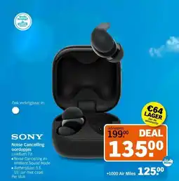 Albert Heijn SONY Noise Cancelling oordopjes aanbieding