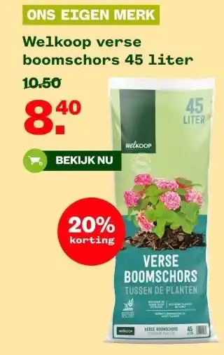 Welkoop Welkoop verse boomschors 45 liter aanbieding