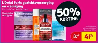 Kruidvat L'Oréal Paris gezichtsverzorging en reiniging aanbieding