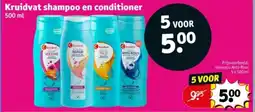 Kruidvat Kruidvat shampoo en conditioner aanbieding
