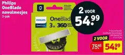 Kruidvat Philips OneBlade navulmesjes aanbieding