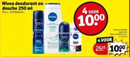 Kruidvat Nivea deodorant en douche aanbieding
