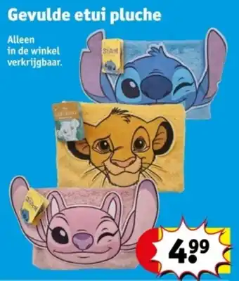 Kruidvat Gevulde etui pluche aanbieding