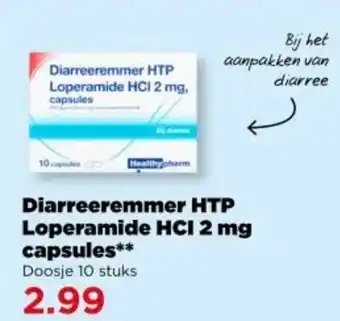 PLUS Diarreeremmer HTP Loperamide HCI 2 mg, capsules aanbieding