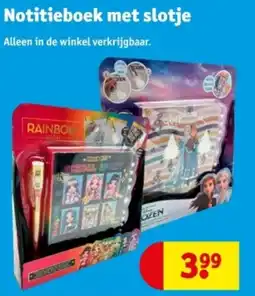 Kruidvat Notitieboek met slotje aanbieding