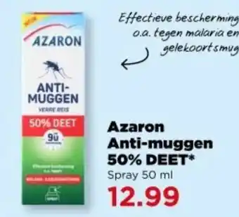 PLUS Azaron Anti-muggen 50% DEET Spray aanbieding
