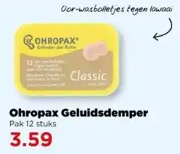 PLUS Ohropax Geluidsdemper aanbieding