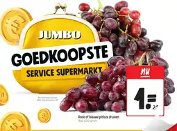 Jumbo Rode of blauwe pitloze druiven aanbieding