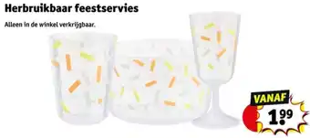 Kruidvat Herbruikbaar feestservies aanbieding