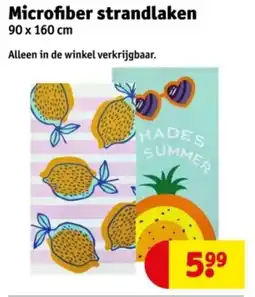 Kruidvat Microfiber strandlaken aanbieding
