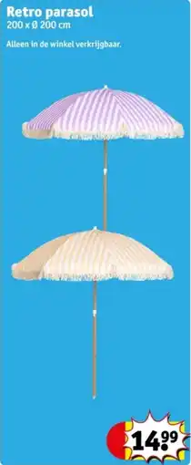 Kruidvat Retro parasol aanbieding