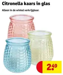 Kruidvat Citronella kaars in glas aanbieding