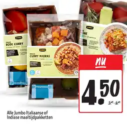 Jumbo Alle Jumbo Italiaanse of Indiase maaltijdpakketten aanbieding