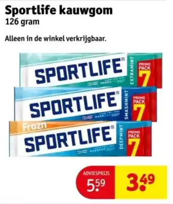Kruidvat Sportlife kauwgom aanbieding