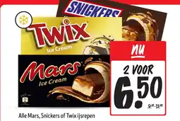 Jumbo Alle Mars, Snickers of Twix ijsrepen aanbieding
