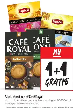 Jumbo Alle Lipton thee of Café Royal aanbieding