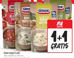 Jumbo Unox soep in zak aanbieding