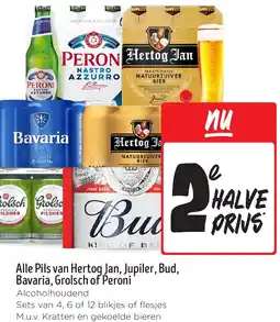 Jumbo Alle Pils van Hertog Jan, Jupiler, Bud, Bavaria, Grolsch of Peroni aanbieding