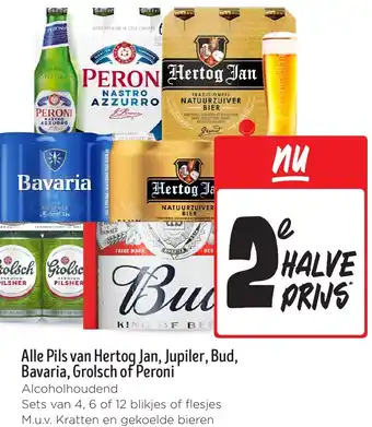 Jumbo Alle Pils van Hertog Jan, Jupiler, Bud, Bavaria, Grolsch of Peroni aanbieding